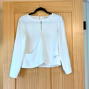 Club Monaco white criss cross blouse XS